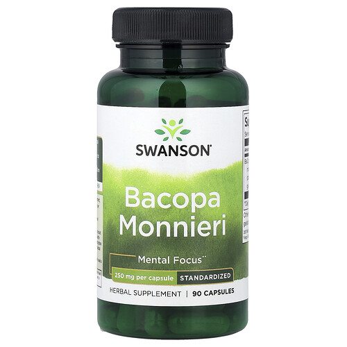 Swanson Vitamins, Bacopa Monnieri, 250 mg, 90 Capsules