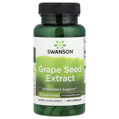 Swanson Vitamins Grape Seed Extract, 50 mg, 120 Capsules