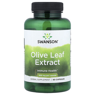 Swanson Vitamins, Olive Leaf Extract, 500 mg, 60 Capsules
