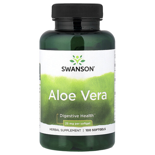 Swanson Vitamins Aloe Vera, 25 mg, 100 Softgels