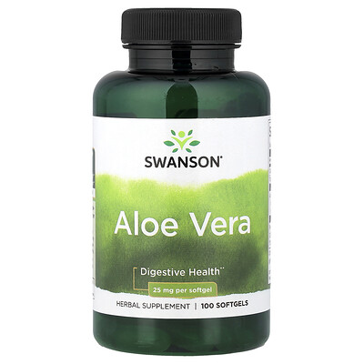 Product Image for Swanson, Aloe Vera, 25 mg, 100 Softgels