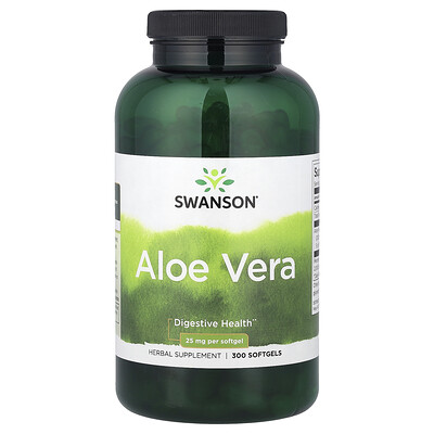 Product Image for Swanson, Aloe Vera, 25 mg, 300 Softgels