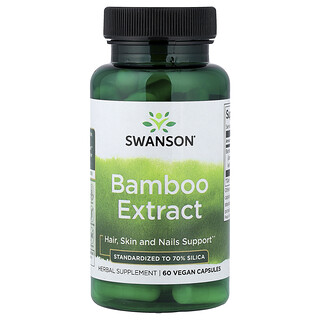 Swanson Vitamins, Bamboo Extract, 60 Vegan Capsules (300 mg per Capsule)