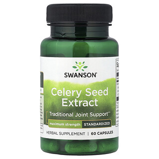 Swanson Vitamins, Celery Seed Extract, Standardized, 60 Capsules (150 mg per Capsule)