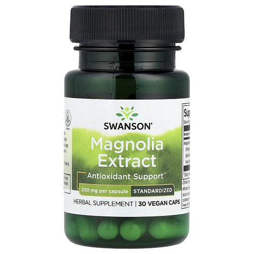 Swanson Vitamins Magnolia Extract, 200 mg, 30 Vegan Caps