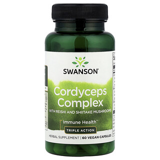 Swanson Vitamins, Cordyceps Complex with Reishi and Shiitake Mushrooms, 60 Vegan Capsules