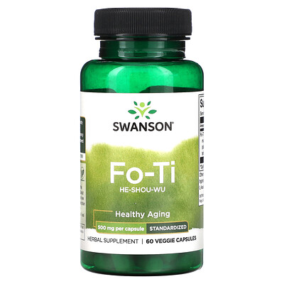 Swanson  Fo-Ti (He-Shou-Wu)  500 mg  60 Veggie Capsules