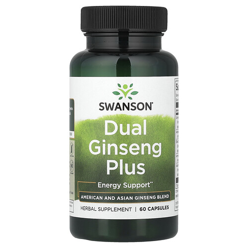 Swanson Vitamins Dual Ginseng Plus, 60 Capsules