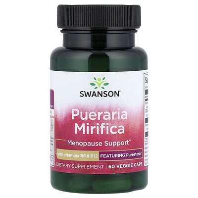 Swanson Vitamins Pueraria Mirifica with Vitamins B6  B12 60 Veggie Caps