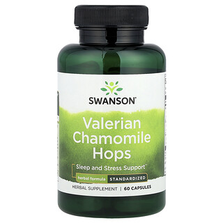 Swanson Vitamins, Valerian Chamomile Hops, 60 Capsules
