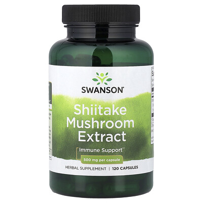 Swanson Vitamins, Extracto de hongo shiitake, 500 mg, 120 cápsulas