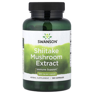 Swanson Vitamins, Extracto de hongo shiitake, 500 mg, 120 cápsulas