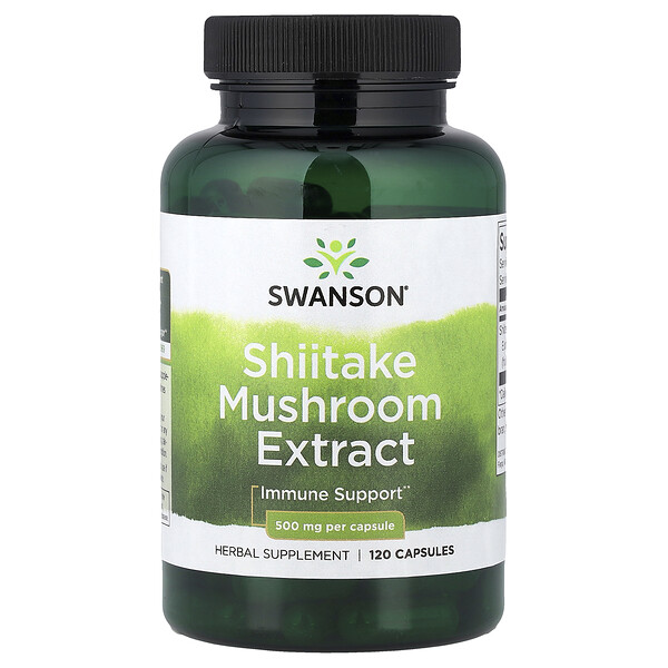 Swanson Vitamins Shiitake Mushroom Extract, 500 mg, 120 Capsules