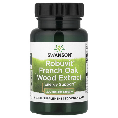 Swanson Vitamins, Robuvit® Französischer Eichenholzextrakt, 200 mg, 30 vegane Kapseln