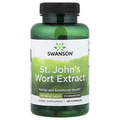 Swanson Vitamins, Extracto de hierba de San Juan, Estandarizado, 300 mg, 120 cápsulas