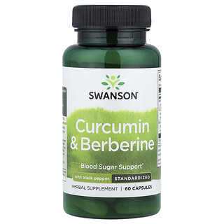 Swanson Vitamins, Curcumine et berbérine au poivre noir, 60 capsules
