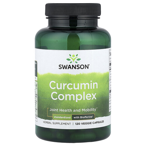 Swanson Vitamins Curcumin Complex, Standardized With BioPerine®, 120 Veggie Capsules