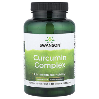 Swanson Vitamins, Complexe à la curcumine, Standardisé à la BioPerine®, 120 capsules végétariennes