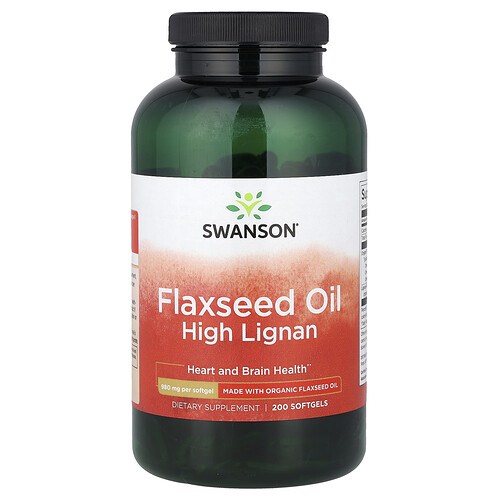 Swanson, Flaxseed Oil High Lignan, 980 mg, 200 Softgels