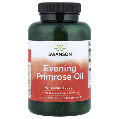 Swanson Vitamins, Aceite de onagra, 104 mg, 100 cápsulas blandas