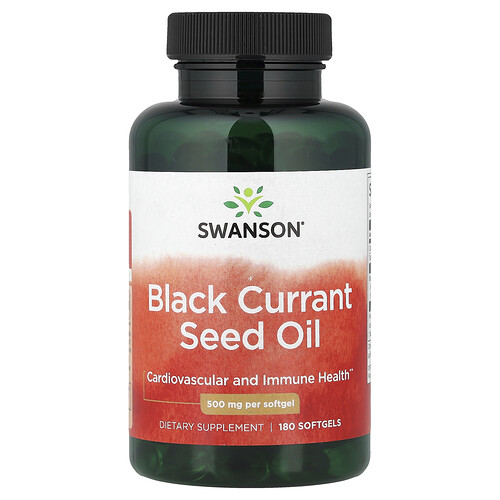 Swanson Vitamins, Schwarze Johannisbeere-Samenöl, 500 mg, 180 Weichkapseln