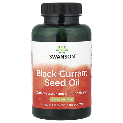 Swanson, Aceite de semilla de grosella negra, 500 mg, 180 cápsulas blandas