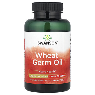 Swanson Vitamins, Óleo do Germe de Trigo, Prensado a Frio, 1.130 mg, 60 Cápsulas Softgel