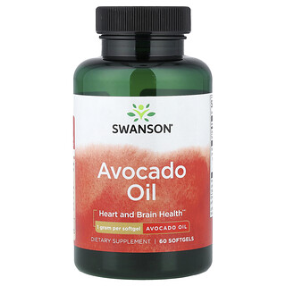 Swanson Vitamins, Avocado Oil, 1 g, 60 Softgels