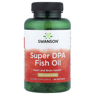 Swanson Vitamins, Super DPA Fish Oil, 1,000 mg, 60 Softgels
