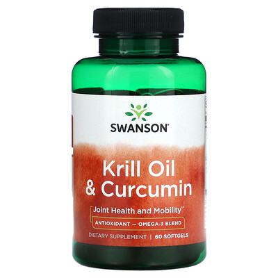Swanson Krill Oil & Curcumin 60 Softgels