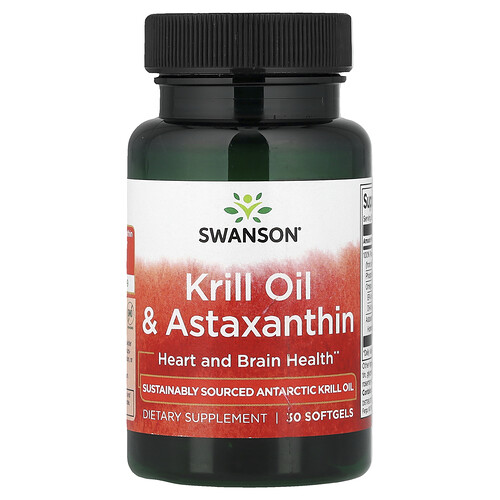 Swanson Vitamins, Krill Oil & Astaxanthin, Krillöl und Astaxanthin, 30 Weichkapseln