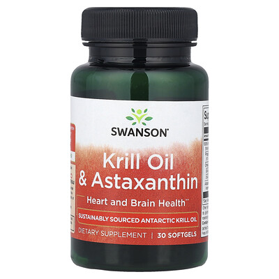 Product Image for Swanson, Krill Oil & Astaxanthin, 30 Softgels