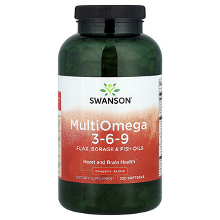 Swanson Vitamins, Multi-oméga 3-6-9, 220 capsules à enveloppe molle