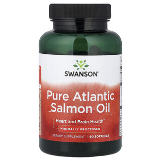 Swanson Vitamins, Aceite puro de salmón del Atlántico`` 90 cápsulas blandas