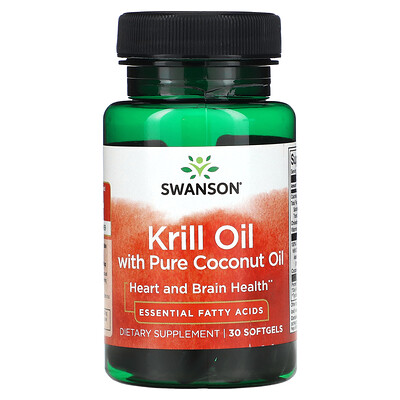 

Swanson Krill Oil with Pure Coconut Oil 30 Softgels
