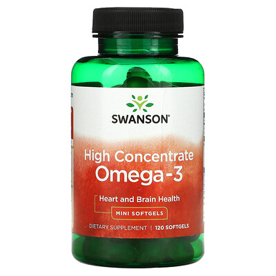 

Swanson High Concentrate Omega-3 120 Mini Softgels