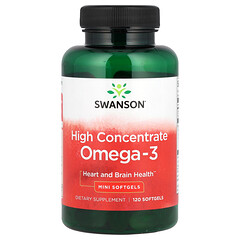 High Concentrate Omega-3, Heart and Brain Health, 120 Mini Softgels