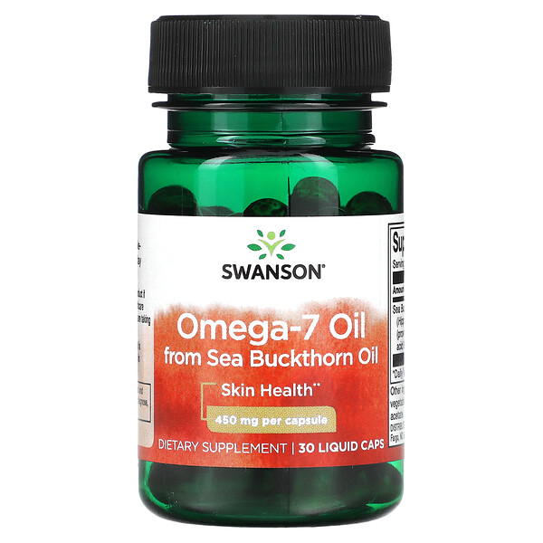 Swanson, Omega7 Oil from Sea Buckthorn Oil, 450 mg , 30 Liquid Caps