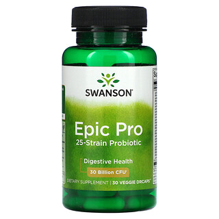 Swanson, Epic Pro 25 菌株益生菌，消化，300 億 CFU，30 粒素食 DRcaps™ 膠囊