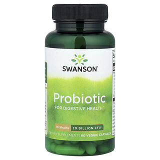 Swanson Vitamins, Пробиотик, 20 млрд КОЕ, 60 растительных капсул