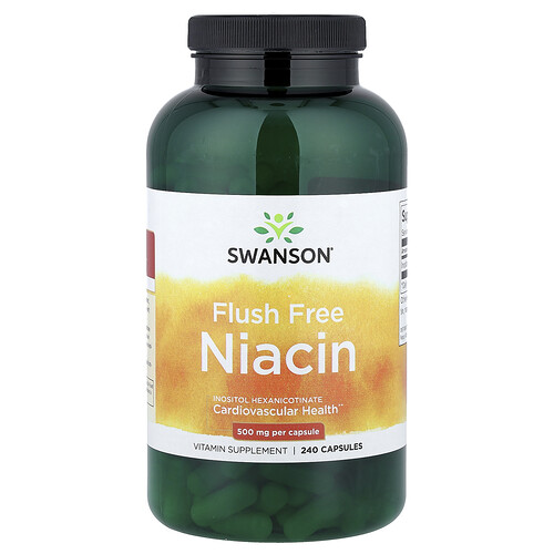 Swanson Vitamins, Flush Free Niacin, 500 mg, 240 Kapseln