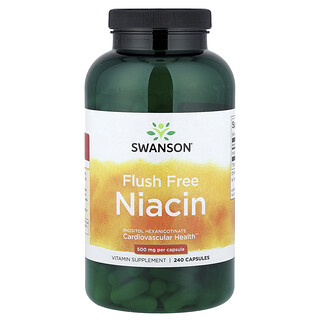 Swanson Vitamins, Flush Free Niacin, 500 mg, 240 Capsules