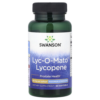 Swanson Vitamins, Licopeno Lyc-O-Mato®, 60 cápsulas blandas