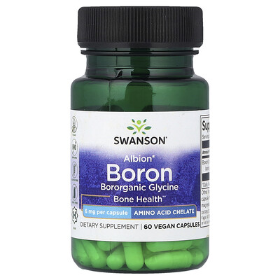 Swanson Vitamins, Albion®, Boro, 6 mg, 60 cápsulas veganas