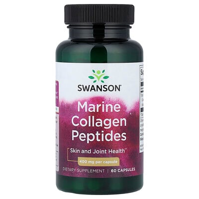 Product Image for Swanson, Marine Collagen Peptides, 400 mg, 60 Capsules
