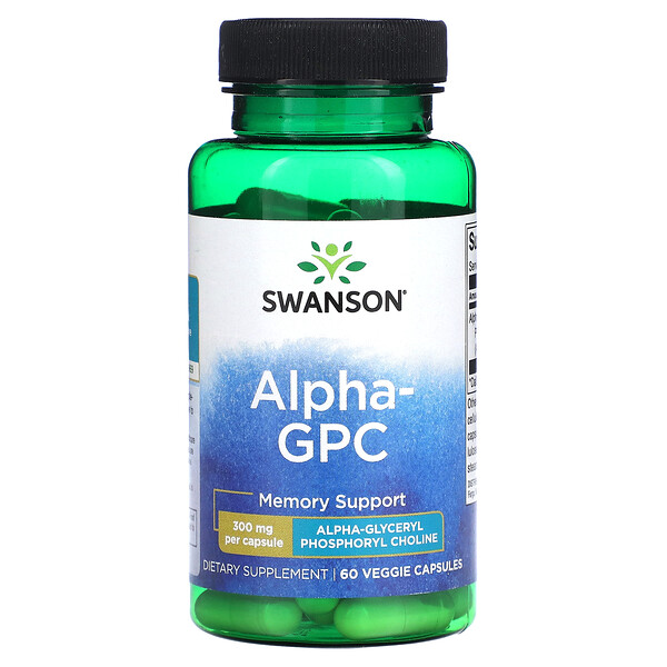 Swanson, Alpha GPC, 300 Mg, 60 Veggie Capsules