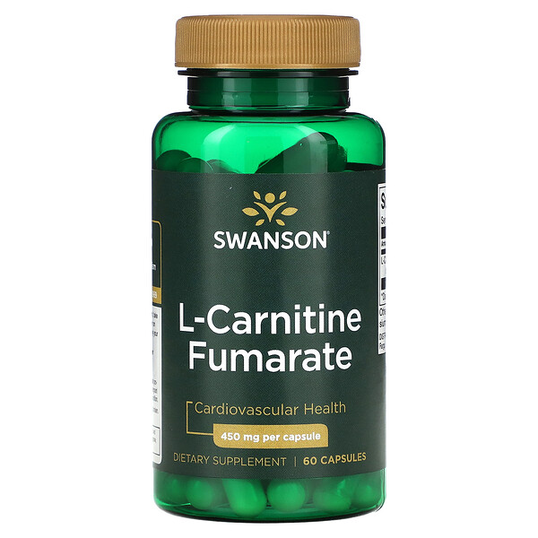 Swanson, LCarnitine Fumarate, 450 mg, 60 Capsules