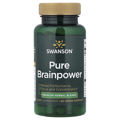 Swanson, Pure Brainpower, 60 cápsulas veganas