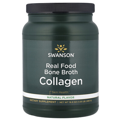 Swanson, Real Food Bone Broth, Colágeno, Natural, 480 g (16,9 oz)