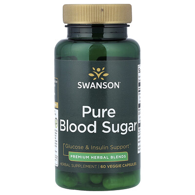 Swanson Vitamins, Glucosa en sangre pura`` 60 cápsulas vegetales